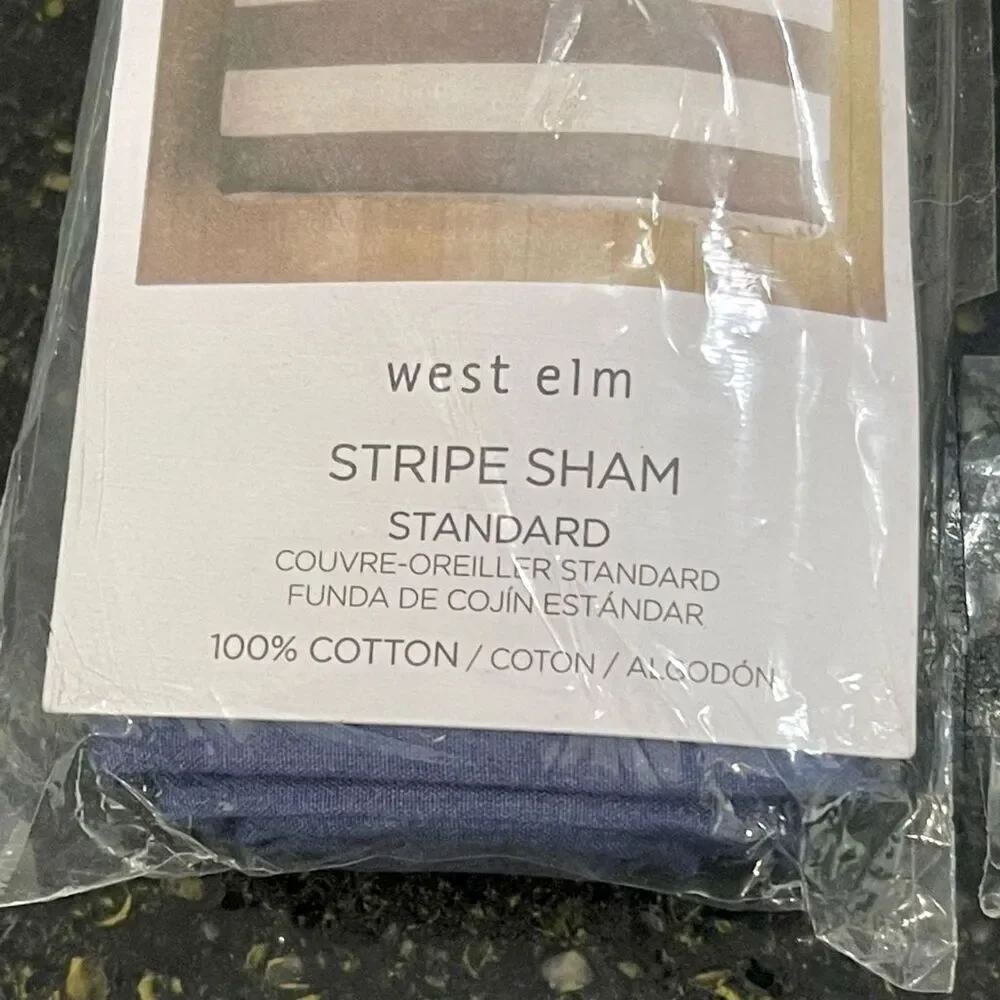 West Elm set of 2 Standard Striped Pillow Shams.